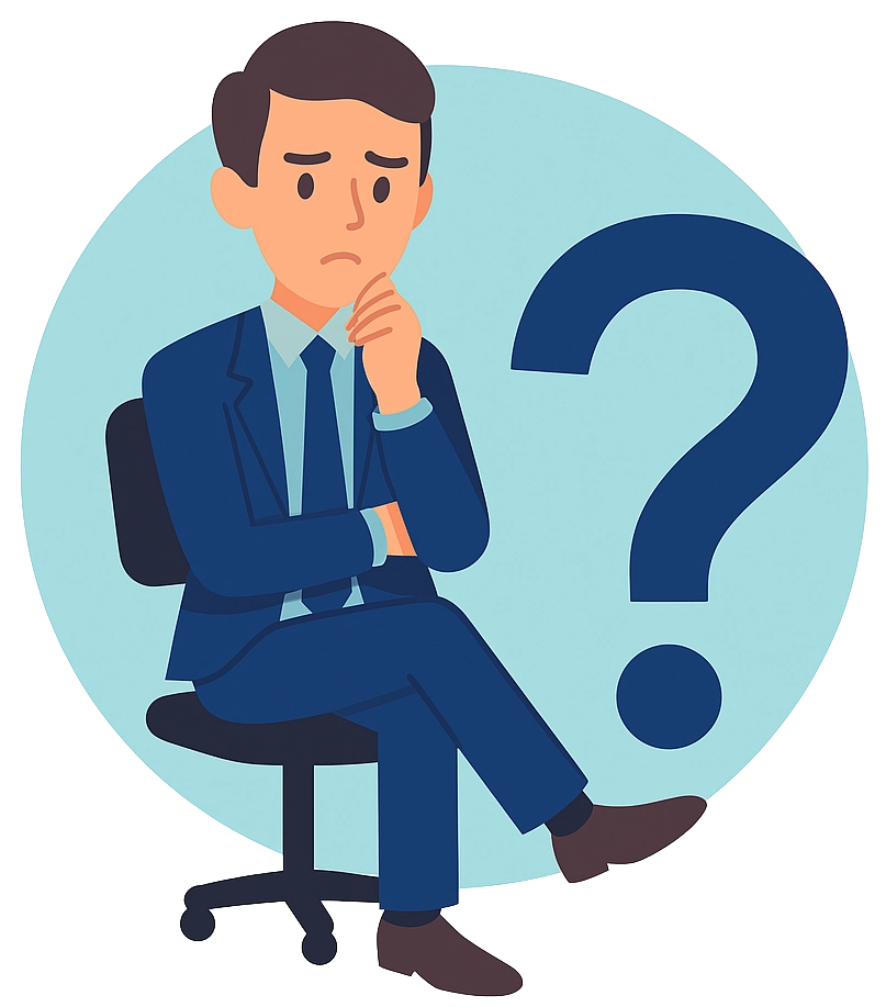 immagine di un professionista con aria interrogativa