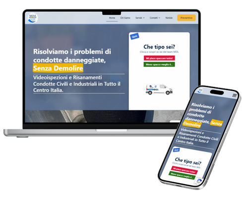 Mockup sito web MDL Risanamenti